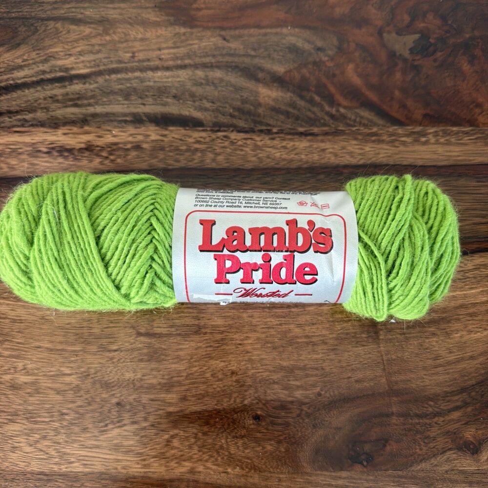 Brown Sheep ::Lamb's Pride Worsted #120:: wool mohair yarn Limeade
